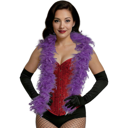 Boa de Plumas Lilás 80g