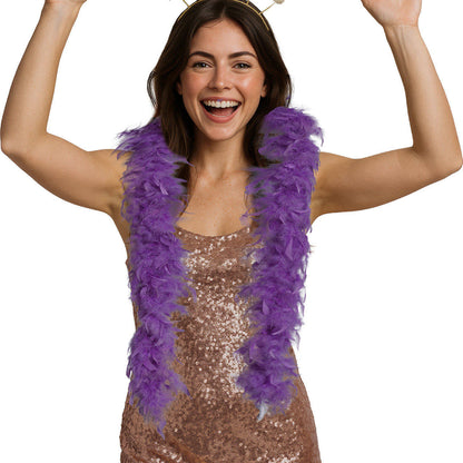 Boa de Plumas Lilás 80g