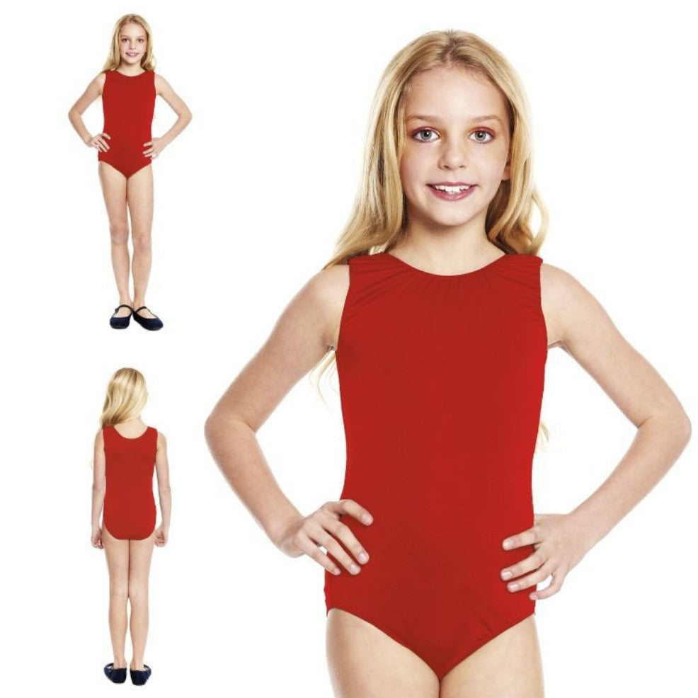 Body Vermelho Alça Larga para menina