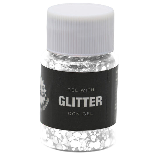 Frasco de Glitter em Gel Branco