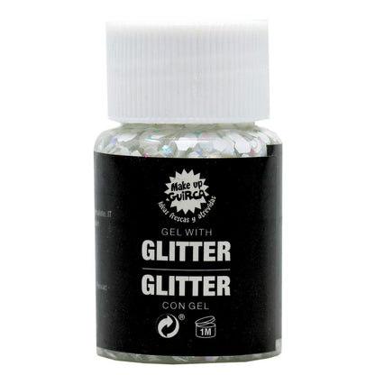 Frasco de Glitter em Gel Branco
