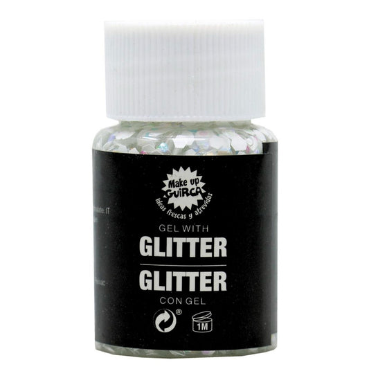 Frasco de Glitter em Gel Branco
