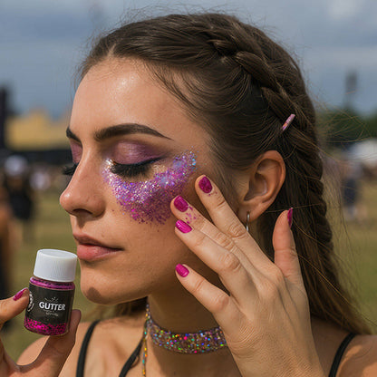 Frasco de Glitter em Gel Lilás