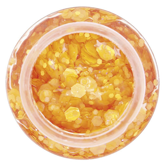 Frasco de Glitter em Gel Laranja