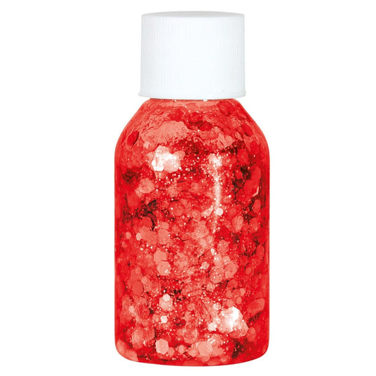 Frasco de Glitter em Gel Vermelho