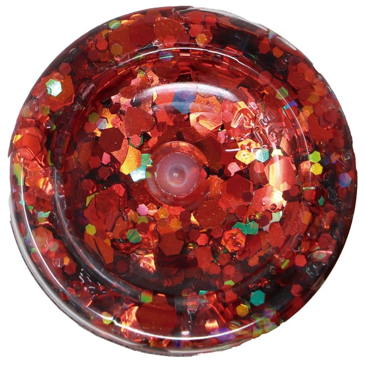 Frasco de Glitter em Gel Vermelho