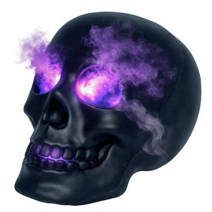 Caveira Negra Luminosa com Fumo