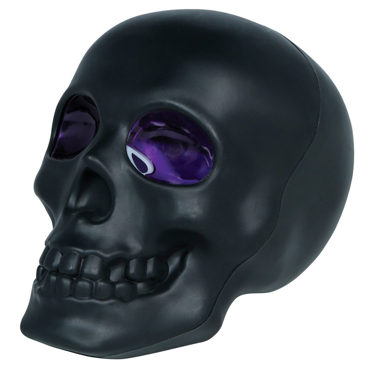 Caveira Negra Luminosa com Fumo