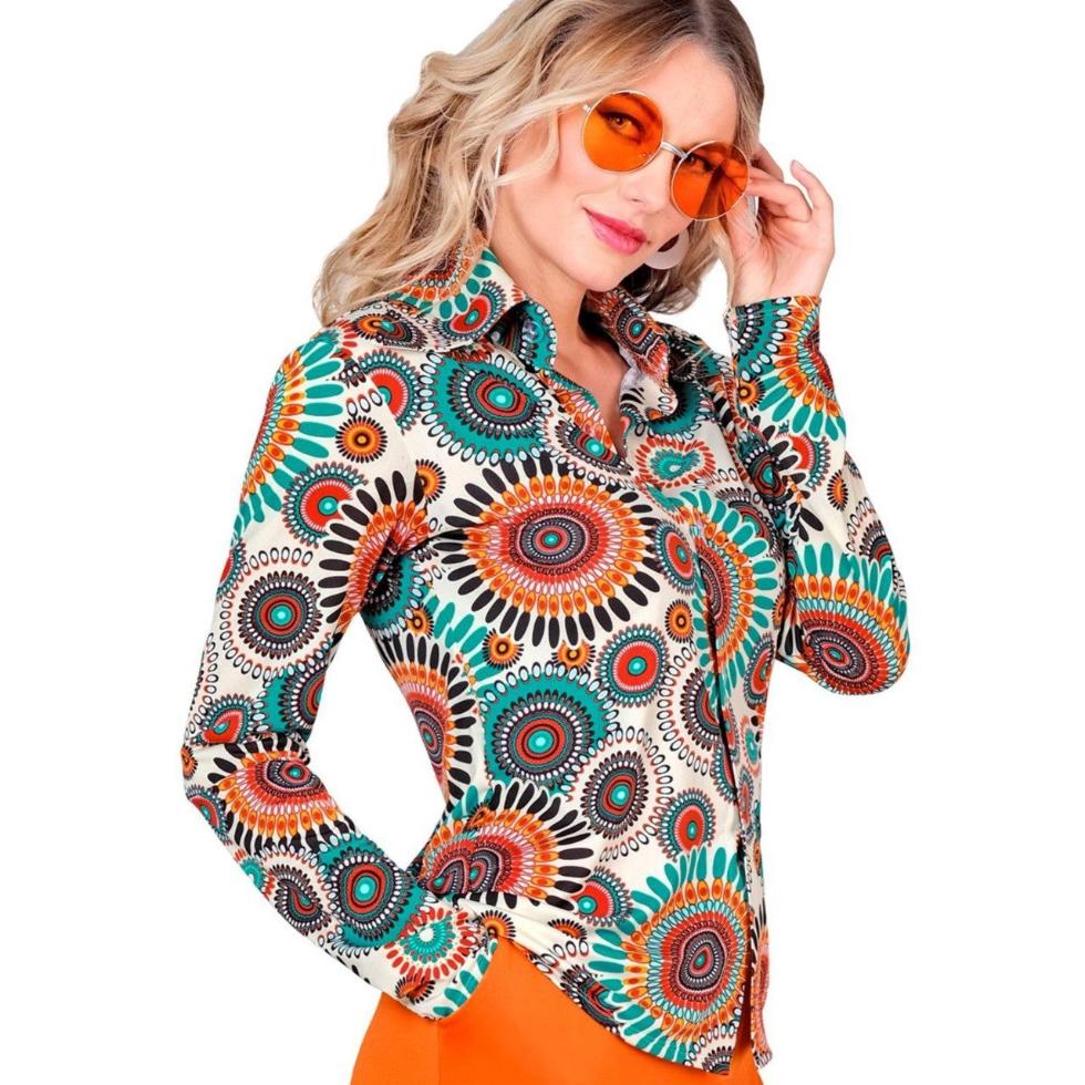 Camisa Mandalas dos anos 70 para mulher