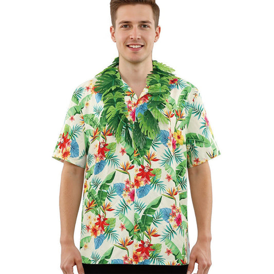 Camisa Havaiana Floral Hibiscos