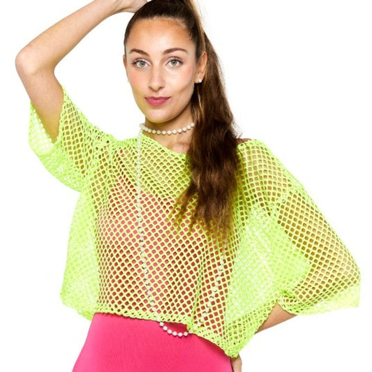 Camisola de Rede Amarela Anos 80 Eco