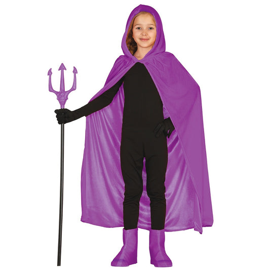 Capa Lilás com Capuz Veludo 100cm