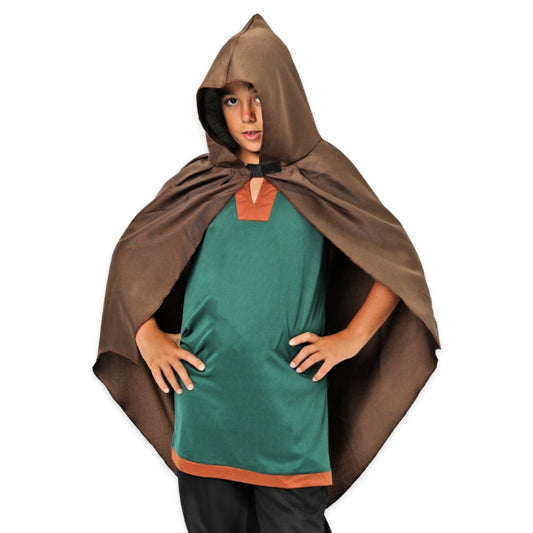 Capa Castanha Medieval Eco Infantil