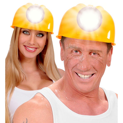 Capacete de Trabalhador com Luz