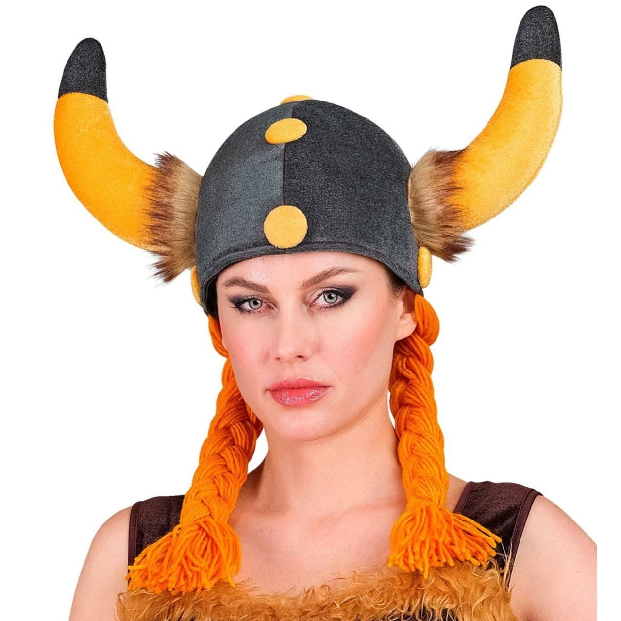 Capacete Viking com Tranças