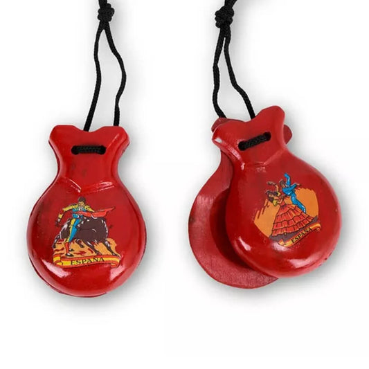 Castanholas de Madeira Vermelhas