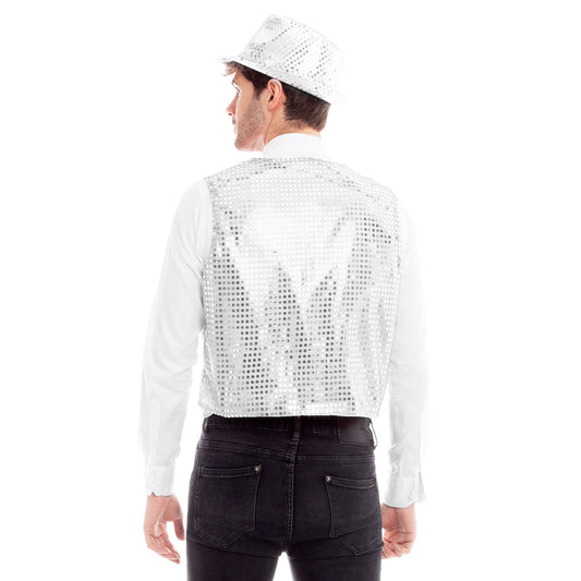 Colete Lantejoulas Prata Eco