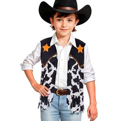 Colete de cowboy manchado infantil