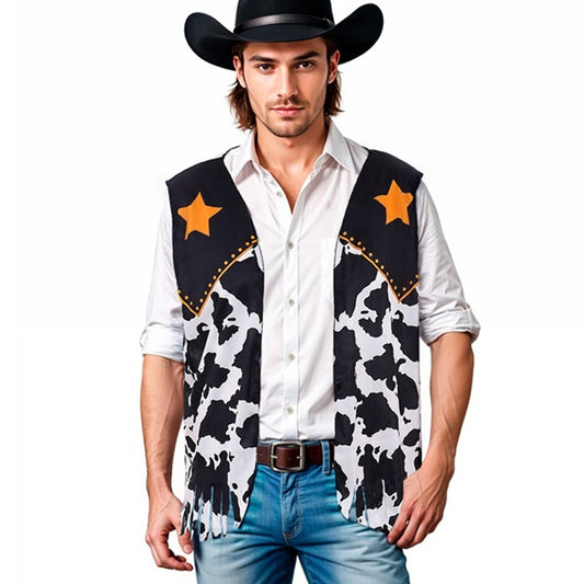 Colete de cowboy manchado