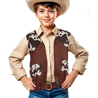 Colete de Cowboy Castanho infantil