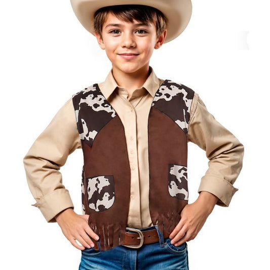 Colete de Cowboy Castanho infantil