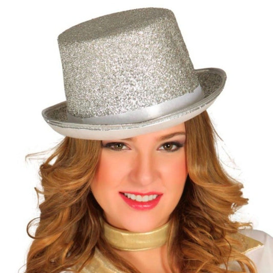 Cartola Prateada Deluxe com Glitter