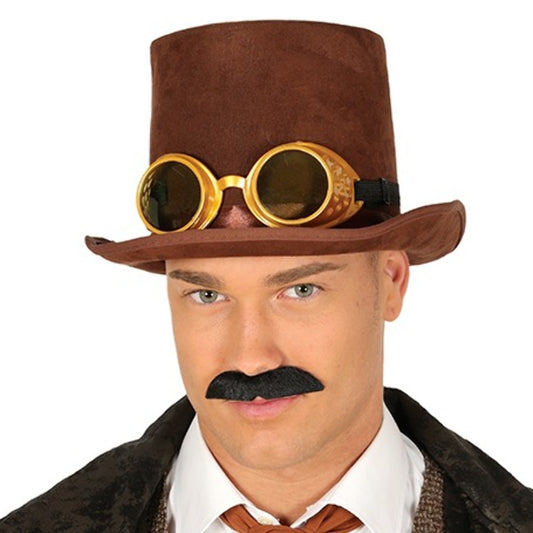 Cartola Steampunk Castanha com Óculos