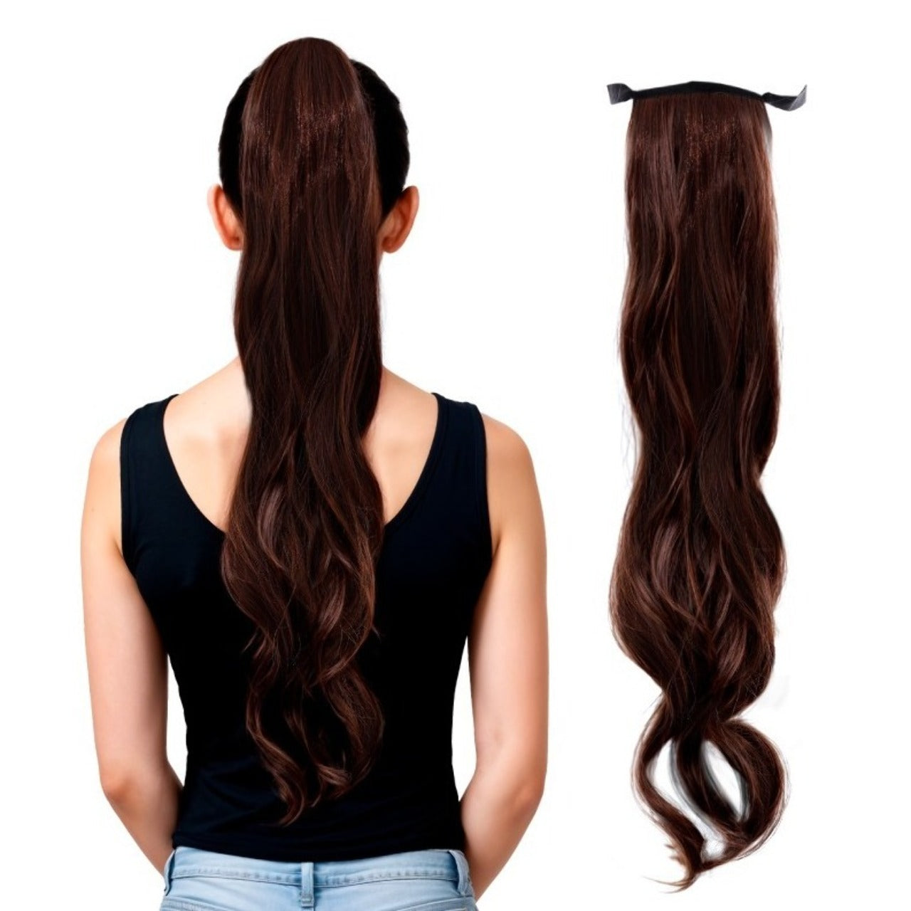 Rabo-de-cavalo Postiço Castanho