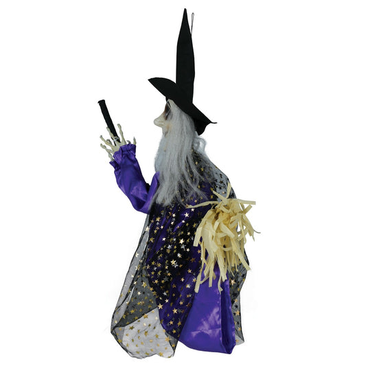 Colar de Bruxa Violeta com Vassoura