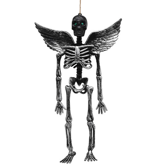 Esqueleto de Asas Pretas Metálicas Pendurado