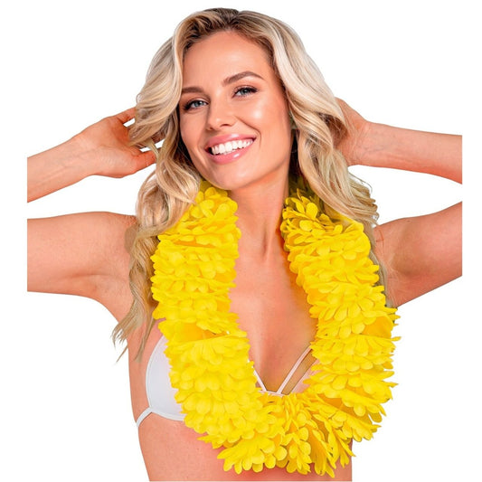 Colar Havaiano Amarelo Deluxe