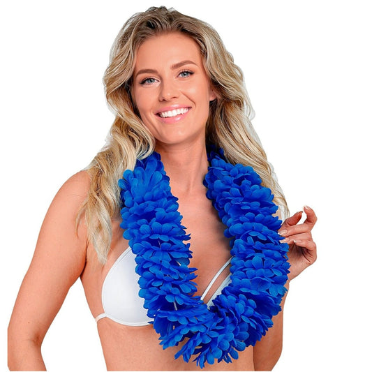 Colar Havaiano Azul Deluxe
