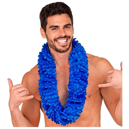 Colar Havaiano Azul Deluxe