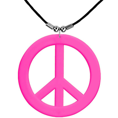 Colar Hippie Rosa Neon