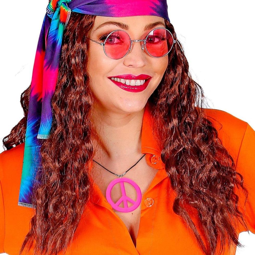 Colar Hippie Rosa Neon