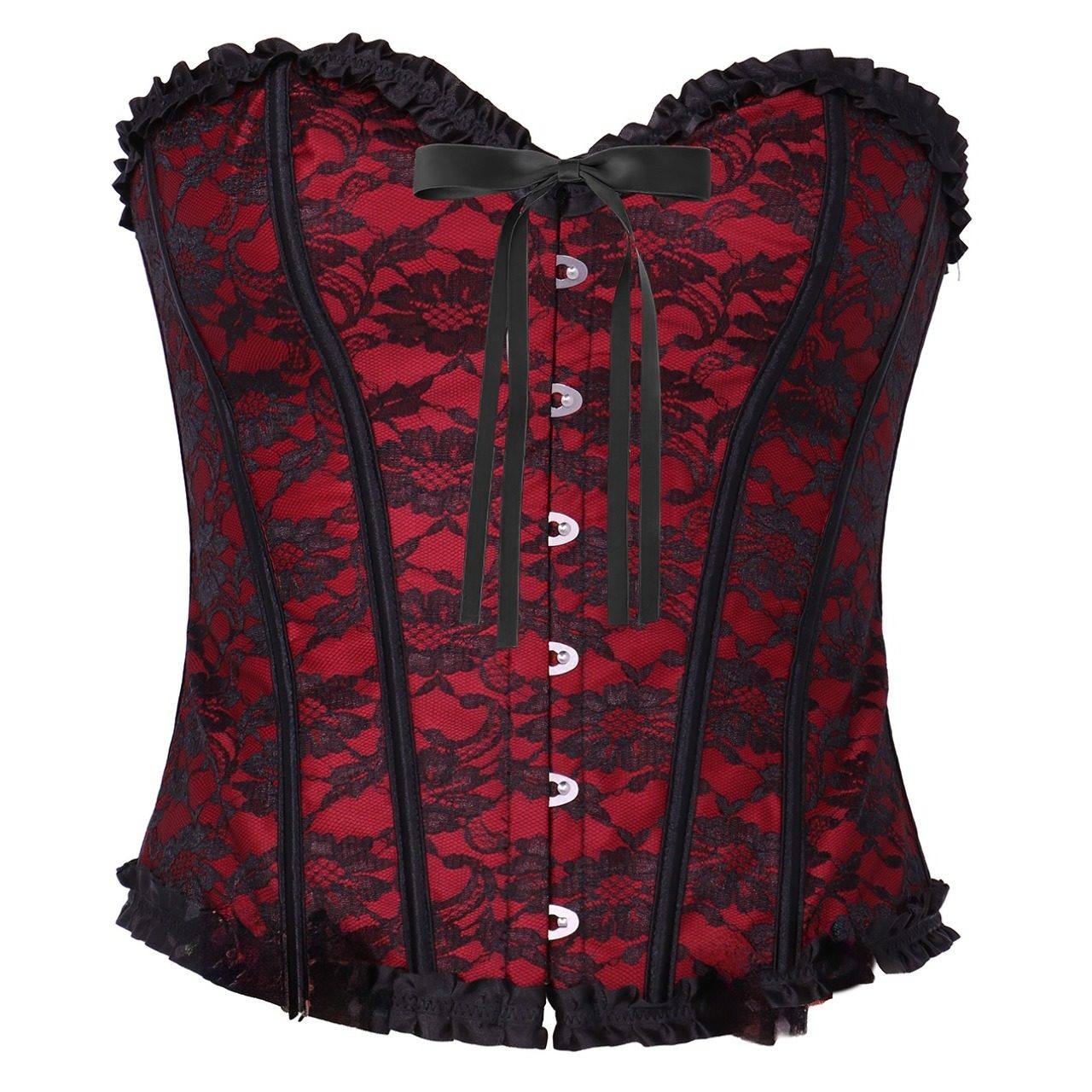 Corset Bordeaux Coração