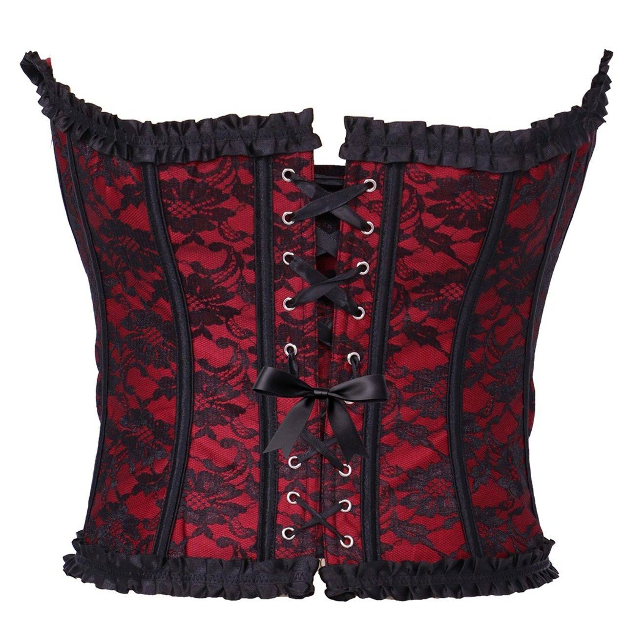 Corset Bordeaux Coração