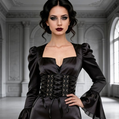 Corset Preto com Fitas