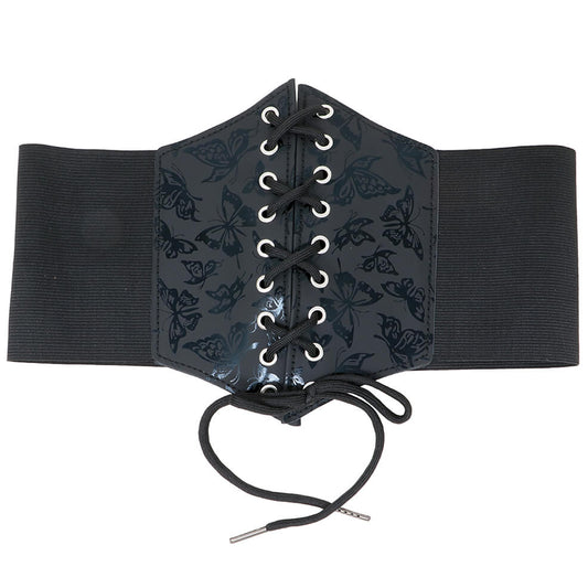 Corset Preto com Borboletas