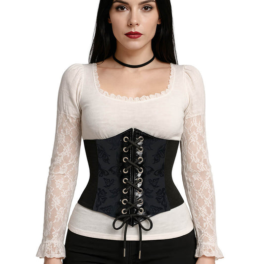 Corset Preto com Borboletas