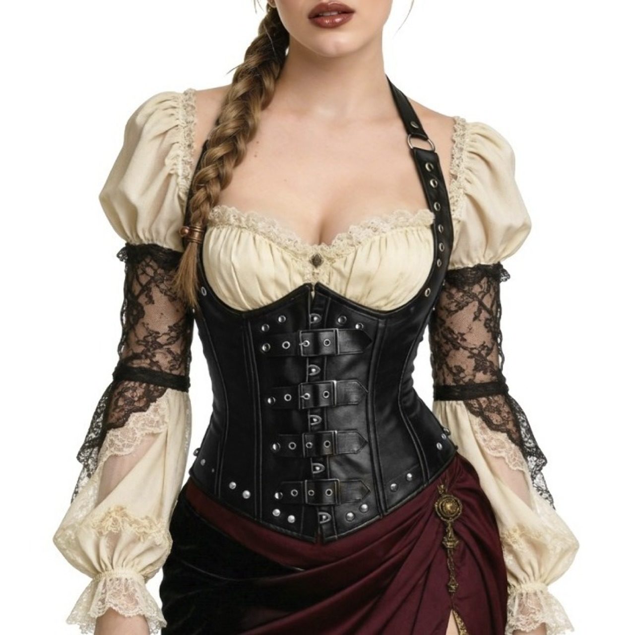 Corset Preto Steampunk