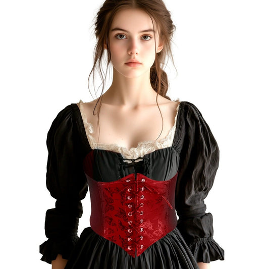 Corset Vermelho com Borboletas