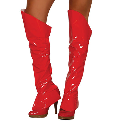 Capas de Bota Altas Vermelhas