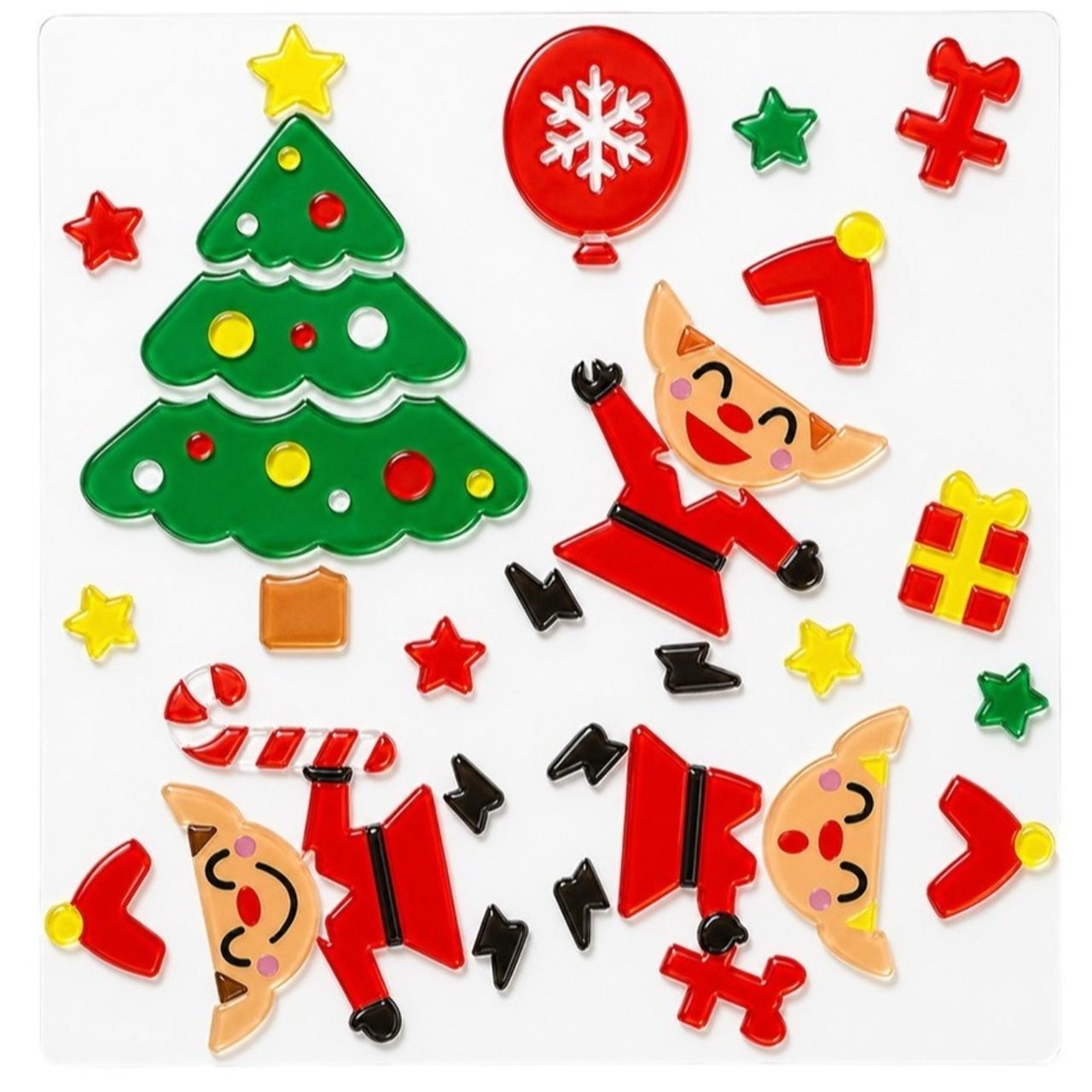 Decoração de Gel Elfos de Natal