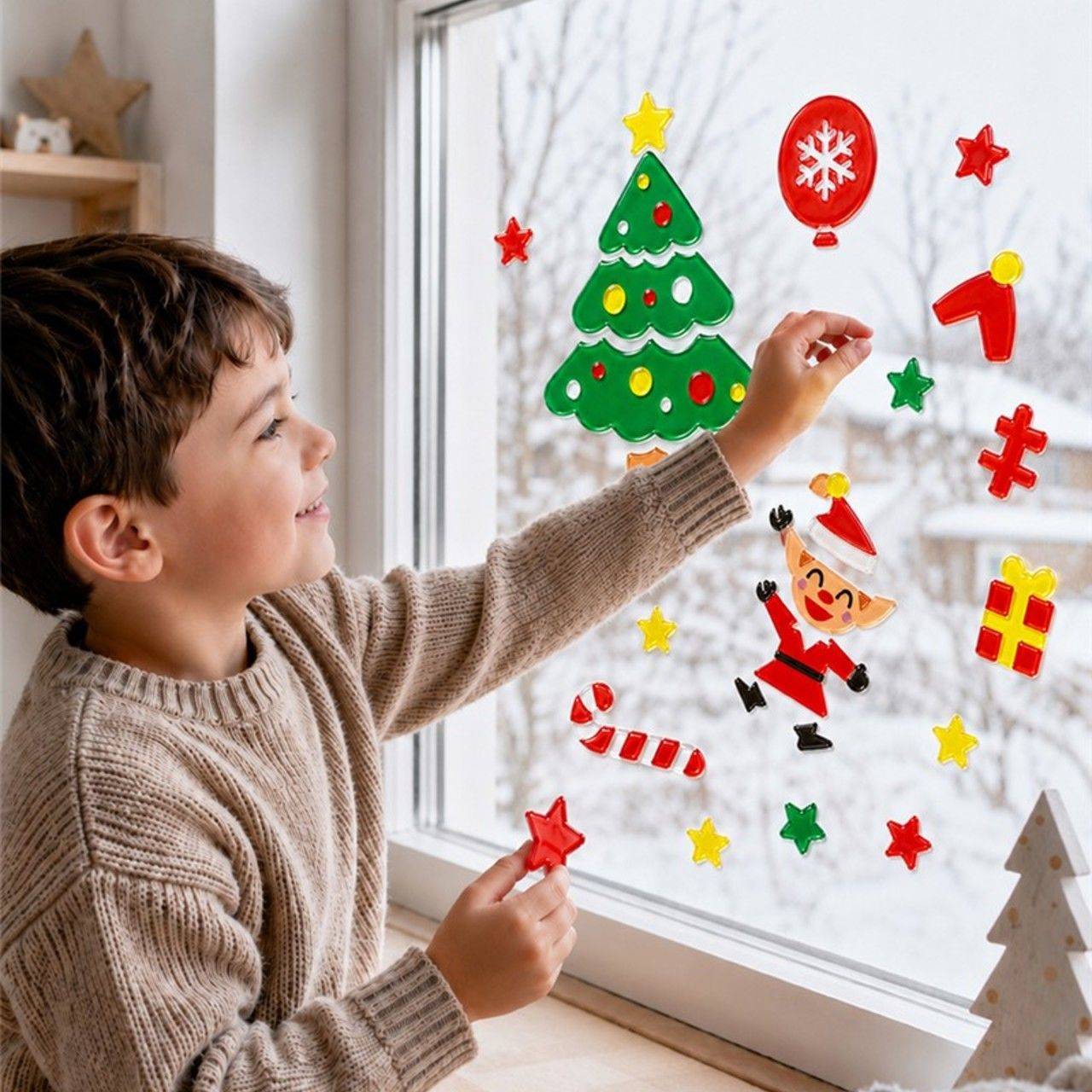 Decoração de Gel Elfos de Natal