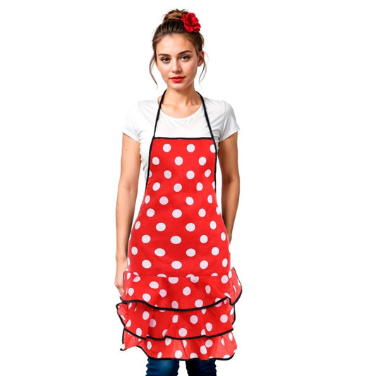 Avental vermelho de flamenco