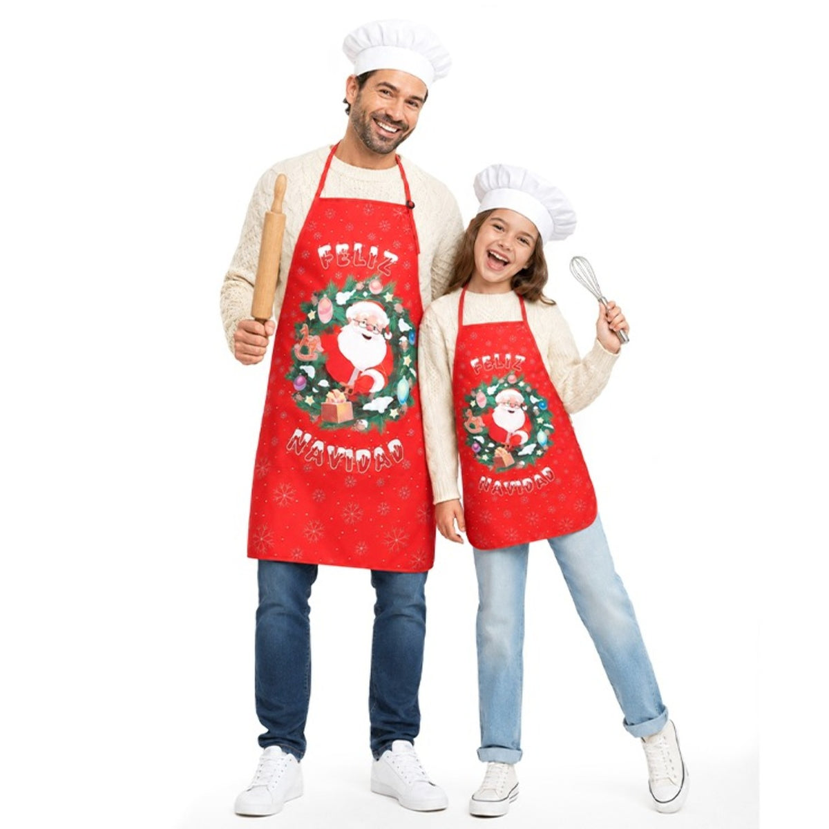 Avental de Natal Pai Natal infantil