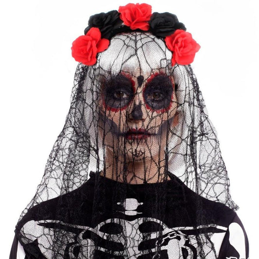 Bandolete Mexicana Catrina com Véu