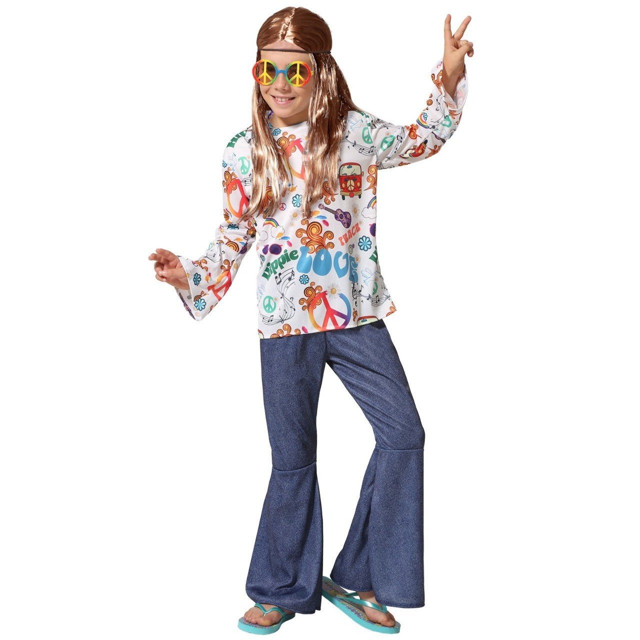 Fatos em grupo de Hippies Multicoloridos