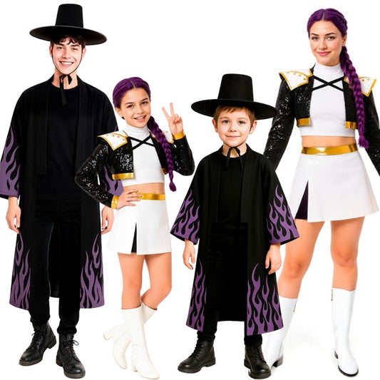 Fatos de grupo de K-Pop Rumi e Jinu